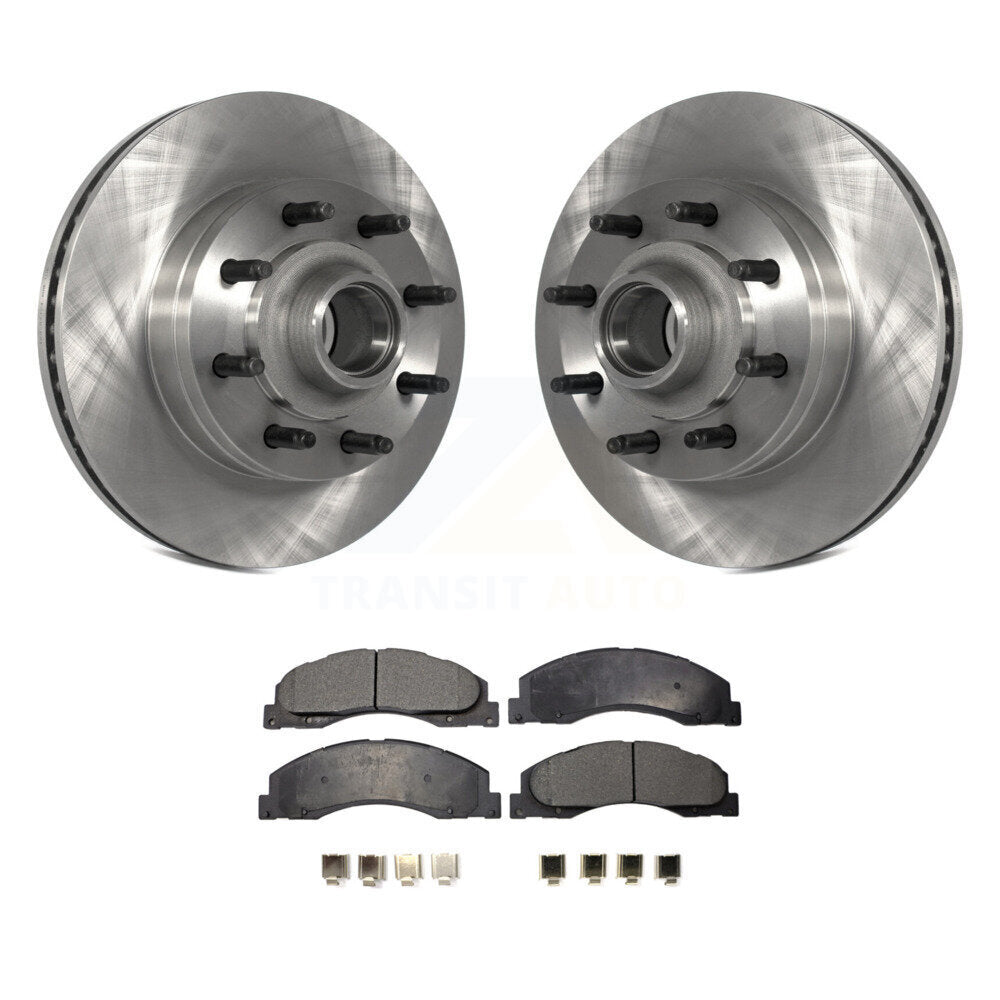 Brake Rotors & Semi-Metallic Pad Front Kit For Ford E-350 Super Duty E-250 E-150