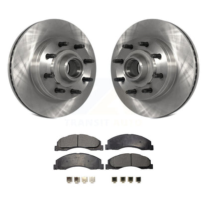 Brake Rotors & Semi-Metallic Pad Front Kit For Ford E-350 Super Duty E-250 E-150