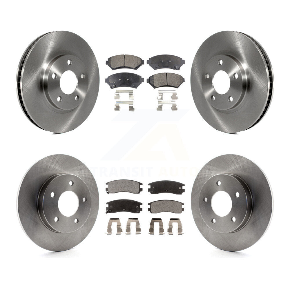 Brake Rotor And Semi-Metallic Pad Front Rear Kit For Cadillac DeVille Buick Park