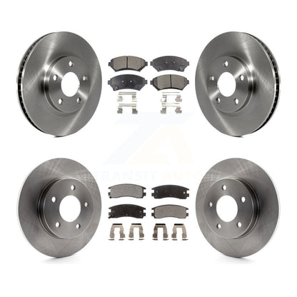 Brake Rotor And Semi-Metallic Pad Front Rear Kit For Cadillac DeVille Buick Park