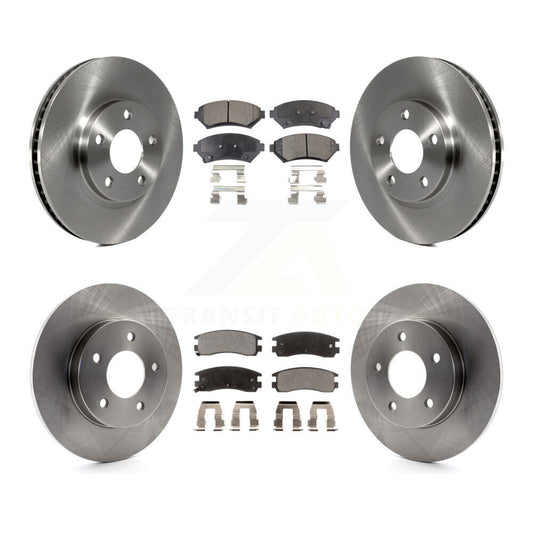 Brake Rotor And Semi-Metallic Pad Front Rear Kit For Cadillac DeVille Buick Park