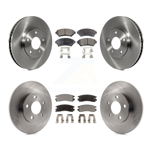 Brake Rotor And Semi-Metallic Pad Front Rear Kit For Cadillac DeVille Buick Park