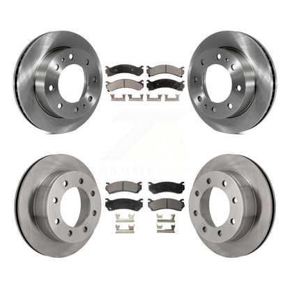 Brake Rotor Semi-Metallic Pad Front Rear Kit For Chevrolet GMC Sierra 2500 HD XL