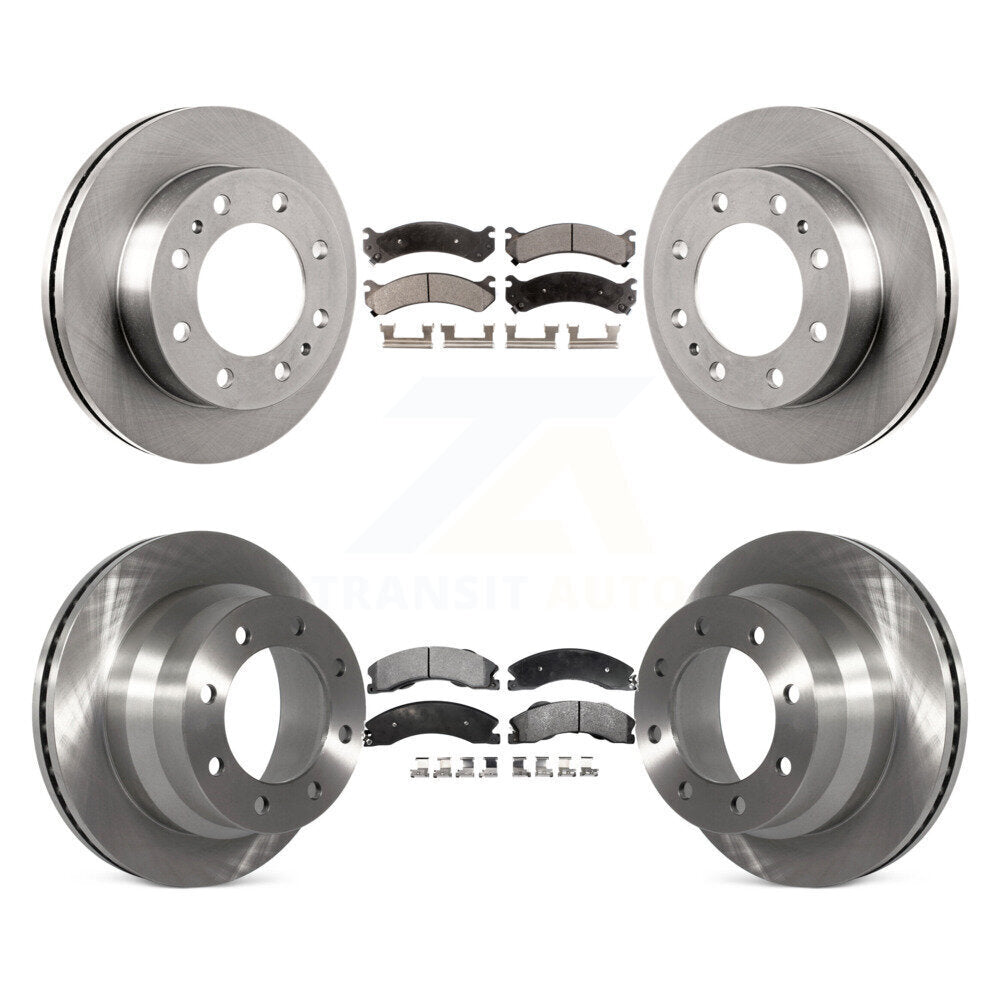 Disc Brake Rotor Semi-Metallic Pad Front Rear Kit For Chevrolet Express 4500 GMC