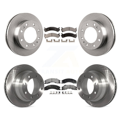 Disc Brake Rotor Semi-Metallic Pad Front Rear Kit For Chevrolet Express 4500 GMC