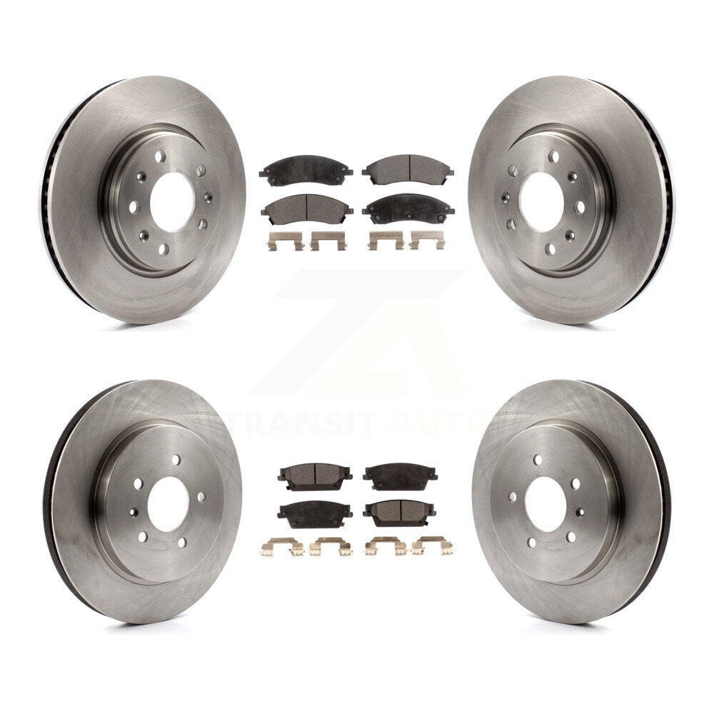 Brake Rotor And Semi-Metallic Pad Front Rear Kit For 2006-2007 Cadillac CTS Base