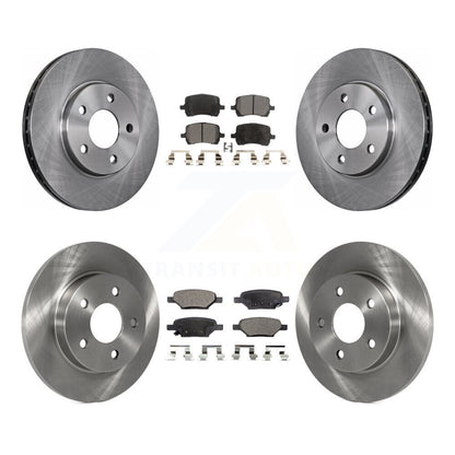 Brake Rotor And Semi-Metallic Pad Front Rear Kit For Chevrolet Malibu Pontiac G6