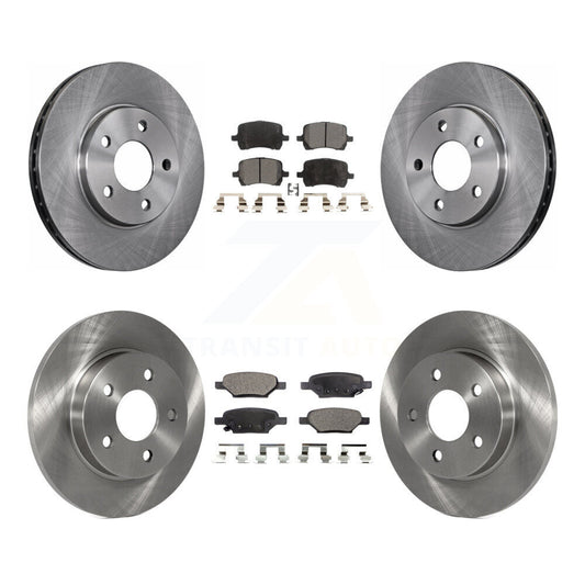 Brake Rotor And Semi-Metallic Pad Front Rear Kit For Chevrolet Malibu Pontiac G6