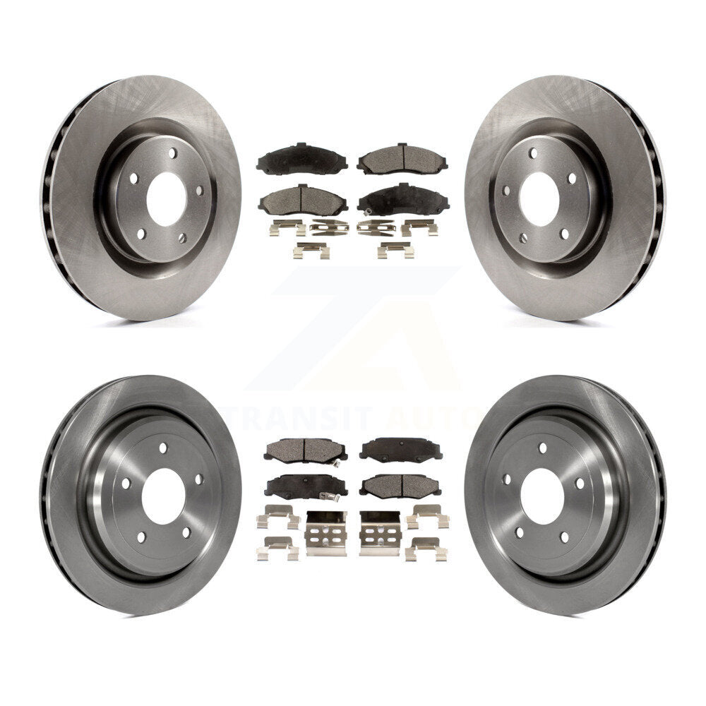 Brake Rotor Semi-Metallic Pad Front Rear Kit For Chevrolet Corvette Cadillac XLR