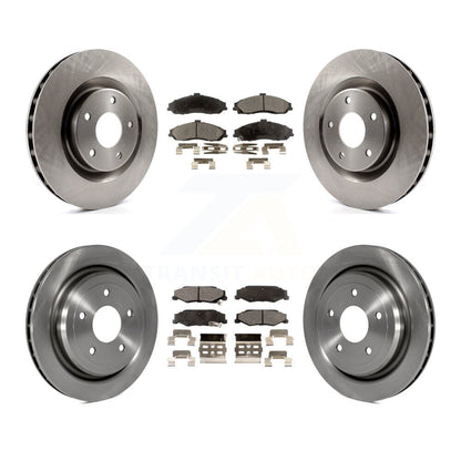 Brake Rotor Semi-Metallic Pad Front Rear Kit For Chevrolet Corvette Cadillac XLR