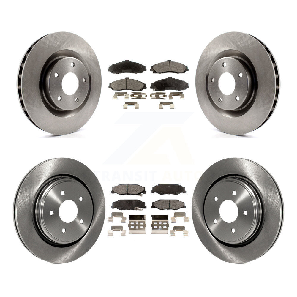Disc Brake Rotors And Semi-Metallic Pads Front Rear Kit For Cadillac XLR
