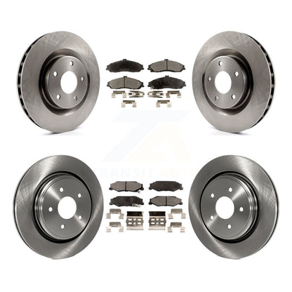 Disc Brake Rotors And Semi-Metallic Pads Front Rear Kit For Cadillac XLR