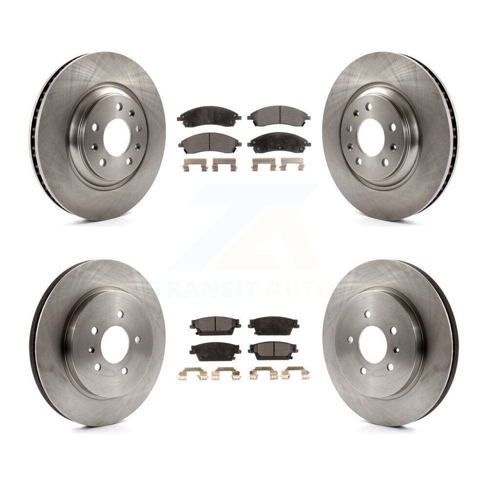Brake Rotor And Semi-Metallic Pad Front Rear Kit For 2006-2007 Cadillac CTS Base