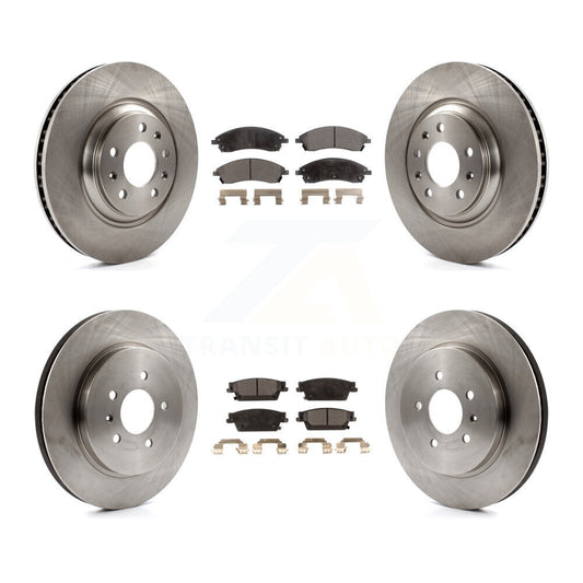 Brake Rotor And Semi-Metallic Pad Front Rear Kit For 2006-2007 Cadillac CTS Base