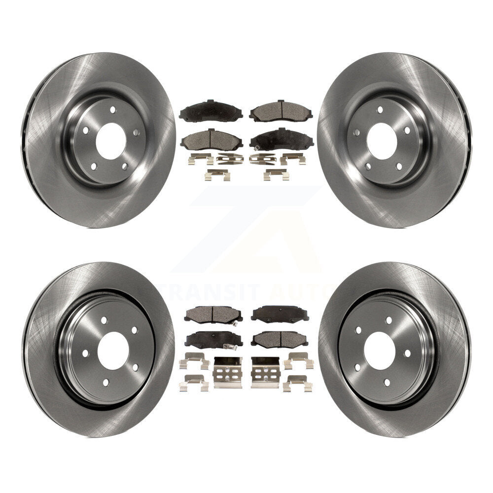 Brake Rotor Semi-Metallic Pad Front Rear Kit For Chevrolet Corvette Cadillac XLR