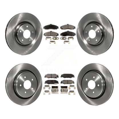 Brake Rotor Semi-Metallic Pad Front Rear Kit For Chevrolet Corvette Cadillac XLR
