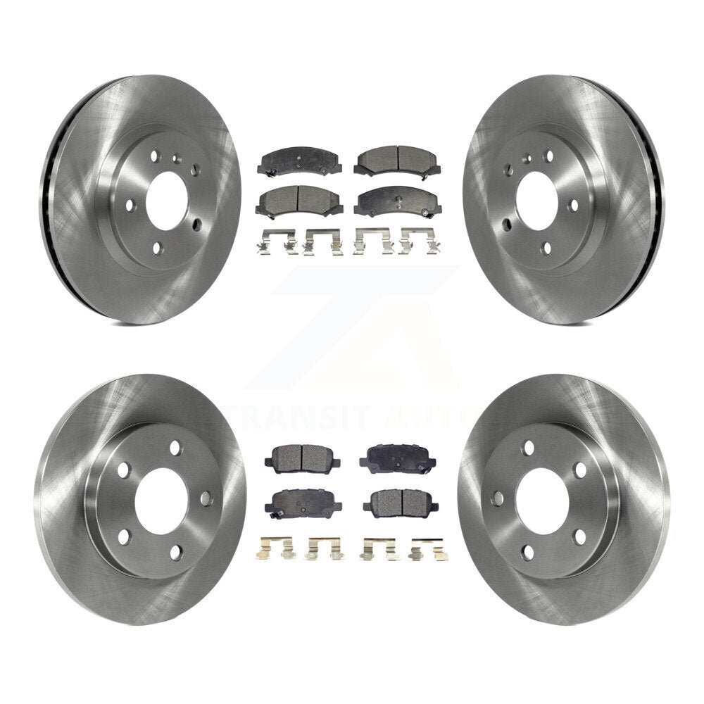 Disc Brake Rotor & Semi-Metallic Pad Front Rear Kit For Chevrolet Impala Limited