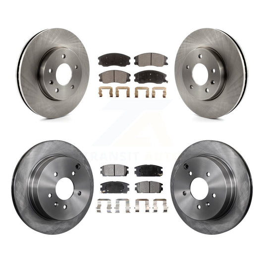 Brake Rotor & Semi-Metallic Pad Front Rear Kit For Chevrolet Equinox Pontiac Vue
