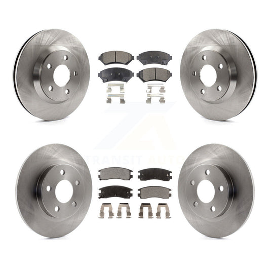 Brake Rotor And Semi-Metallic Pad Front Rear Kit For Cadillac DeVille Buick Park