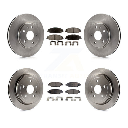 Disc Brake Rotors And Semi-Metallic Pads Front Rear Kit For Cadillac CTS