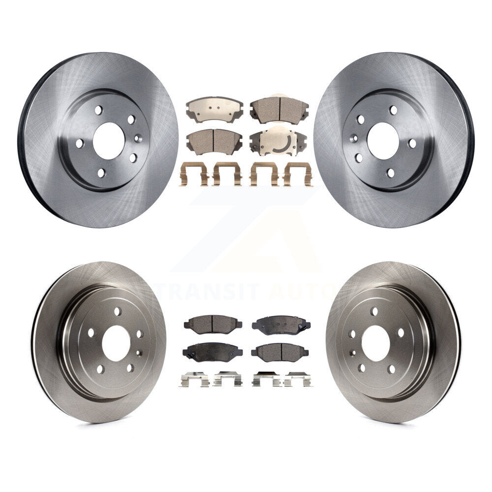 Brake Rotors & Semi-Metallic Pad Front Rear Kit For 10-15 Chevrolet Camaro LT LS