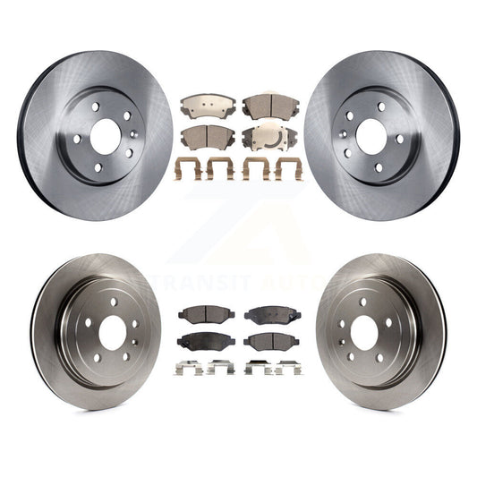 Brake Rotors & Semi-Metallic Pad Front Rear Kit For 10-15 Chevrolet Camaro LT LS