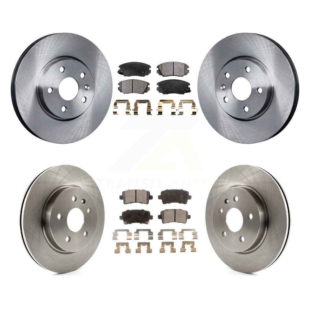 Brake Rotor & Semi-Metallic Pad Front Rear Kit For Chevrolet Malibu Impala Buick
