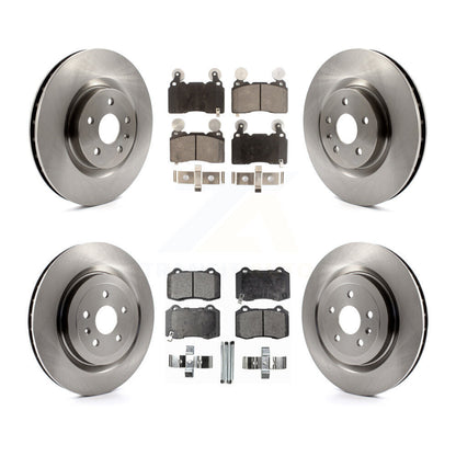 Brake Rotor & Semi-Metallic Pad Front Rear Kit For 2010-2015 Chevrolet Camaro SS