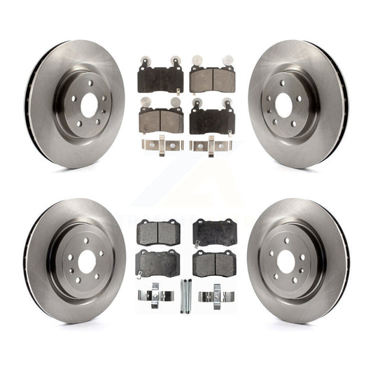 Brake Rotor & Semi-Metallic Pad Front Rear Kit For 2010-2015 Chevrolet Camaro SS