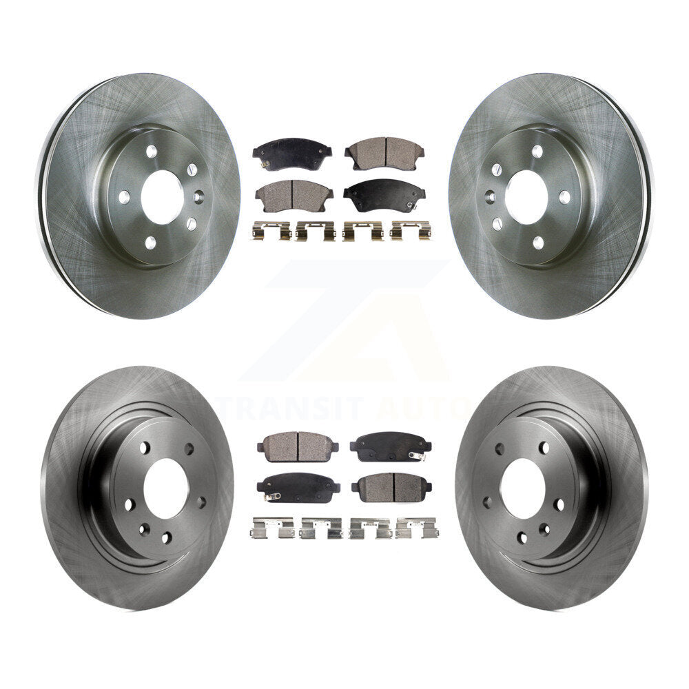 Disc Brake Rotors And Semi-Metallic Pads Front Rear Kit For Chevrolet Cruze
