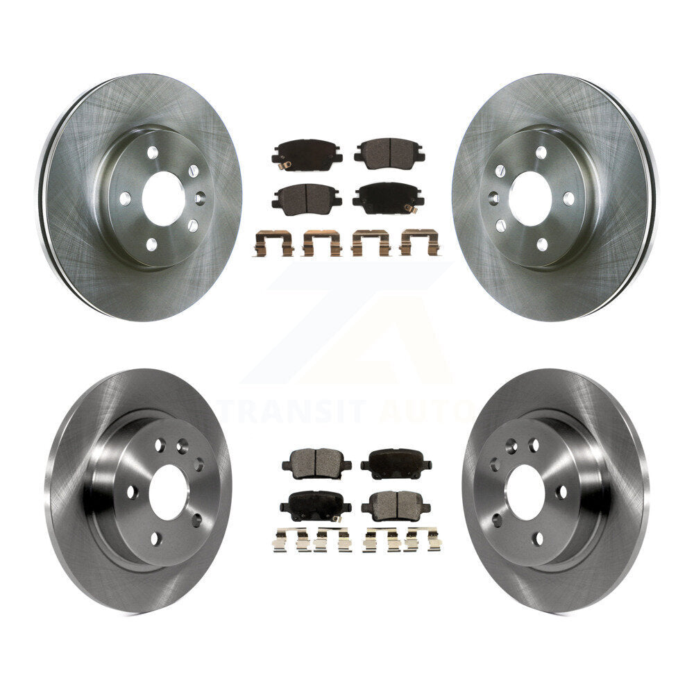 Disc Brake Rotors And Semi-Metallic Pads Front Rear Kit For Chevrolet Cruze