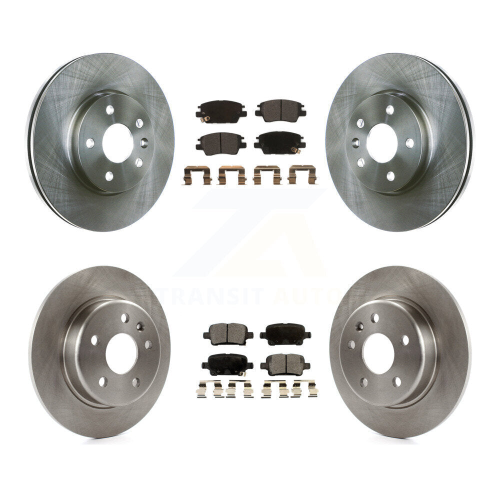 Brake Rotors & Semi-Metallic Pad Front Rear Kit For Chevrolet Cruze Bolt EV Volt