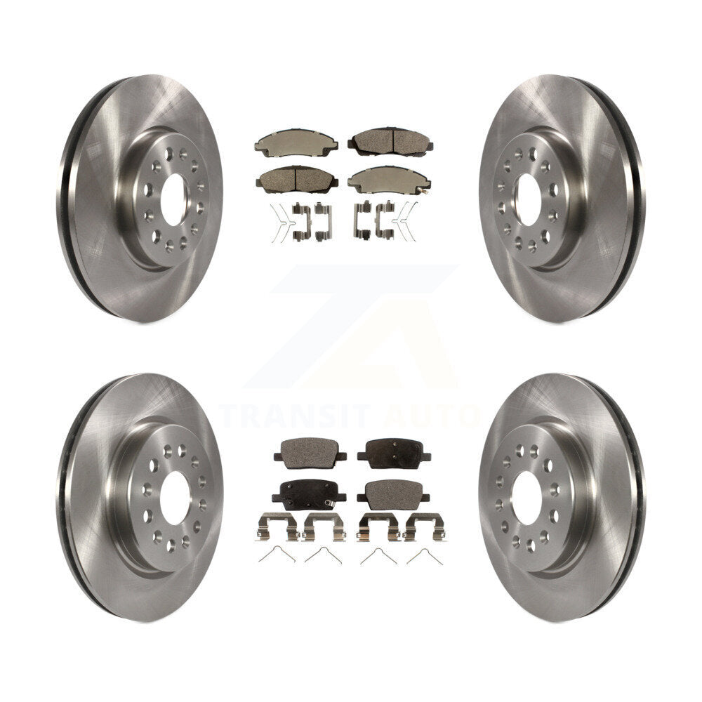 Brake Rotor & Semi-Metallic Pad Front Rear Kit For Chevrolet Traverse GMC Acadia