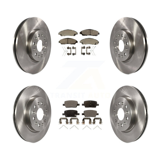 Brake Rotor & Semi-Metallic Pad Front Rear Kit For Chevrolet Traverse GMC Acadia