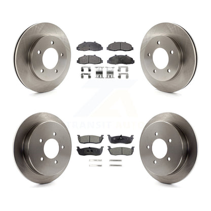 Disc Brake Rotors And Semi-Metallic Pads Front Rear Kit For Ford F-150 4WD
