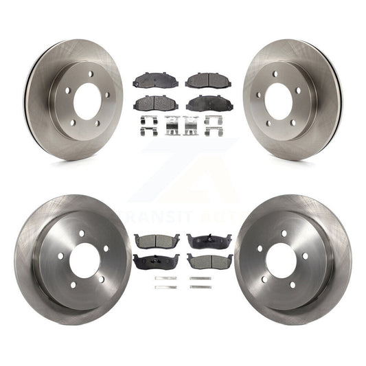 Disc Brake Rotors & Semi-Metallic Pad Front Rear Kit For Ford F-150 Heritage 4WD