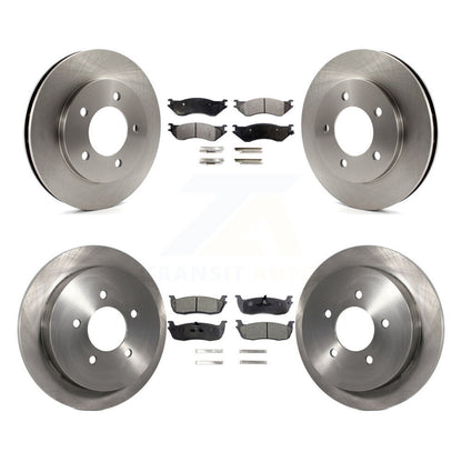 Brake Rotor And Semi-Metallic Pad Front Rear Kit For Ford Expedition Lincoln 4WD