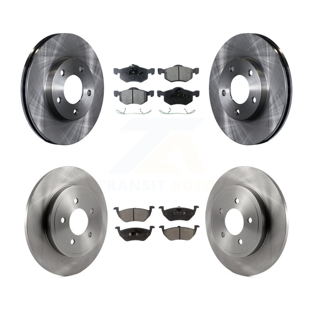 Brake Rotor & Semi-Metallic Pad Front Rear Kit For Mazda Tribute Mercury Mariner