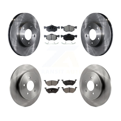 Brake Rotor & Semi-Metallic Pad Front Rear Kit For Mazda Tribute Mercury Mariner