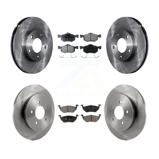 Brake Rotor & Semi-Metallic Pad Front Rear Kit For Mazda Tribute Mercury Mariner