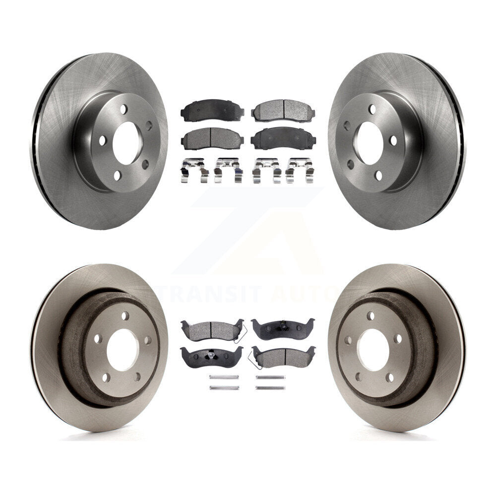 Disc Brake Rotors & Semi-Metallic Pad Front Rear Kit For Ford Ranger Mazda B4000