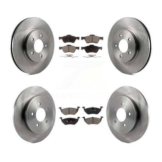 Brake Rotor And Semi-Metallic Pad Front Rear Kit For Ford Escape Mercury Mariner