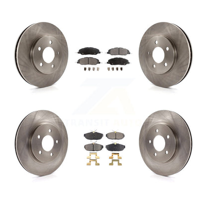 Brake Rotor And Semi-Metallic Pad Front Rear Kit For 2005-2010 Ford Mustang Base
