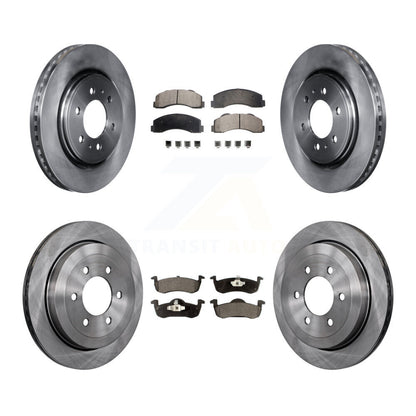 Disc Brake Rotors & Semi-Metallic Pad Front Rear Kit For Ford Expedition Lincoln