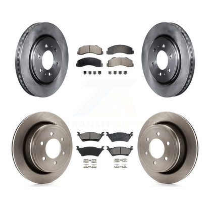 Disc Brake Rotors And Semi-Metallic Pads Front Rear Kit For Ford F-150