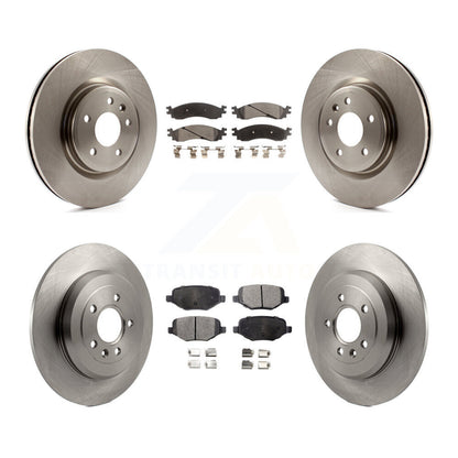Disc Brake Rotors Semi-Metallic Pad Front Rear Kit For 2010-2012 Ford Taurus SHO