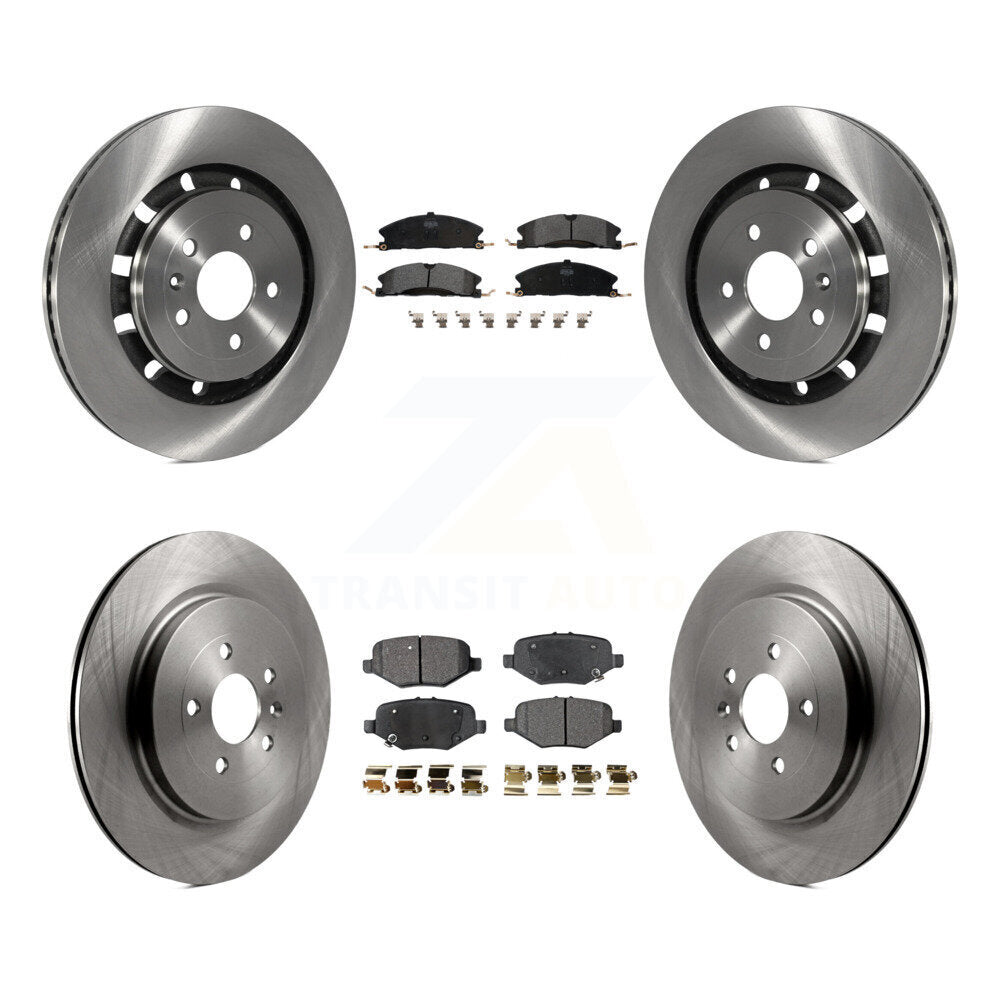 Brake Rotor Semi-Metallic Pad Front Rear Kit For Ford Explorer Flex Taurus Sedan