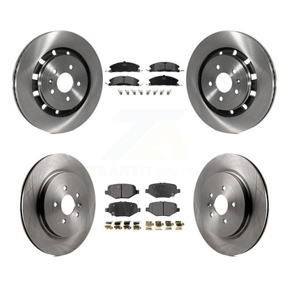 Brake Rotor Semi-Metallic Pad Front Rear Kit For Ford Explorer Flex Taurus Sedan
