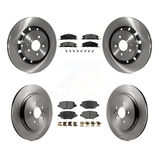 Brake Rotor Semi-Metallic Pad Front Rear Kit For Ford Explorer Flex Taurus Sedan
