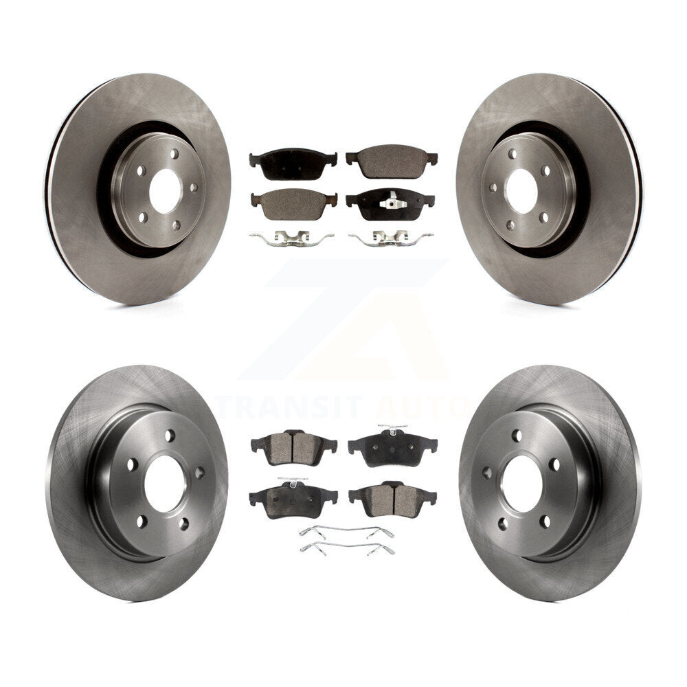 Disc Brake Rotors & Semi-Metallic Pad Front Rear Kit For 2013-2018 Ford Focus ST